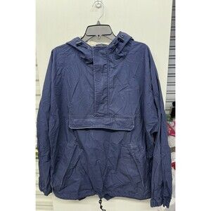 Vintage Gap Anorak Pullover Blue Hoodie 100% Cotton Jacket Mens Large 90s